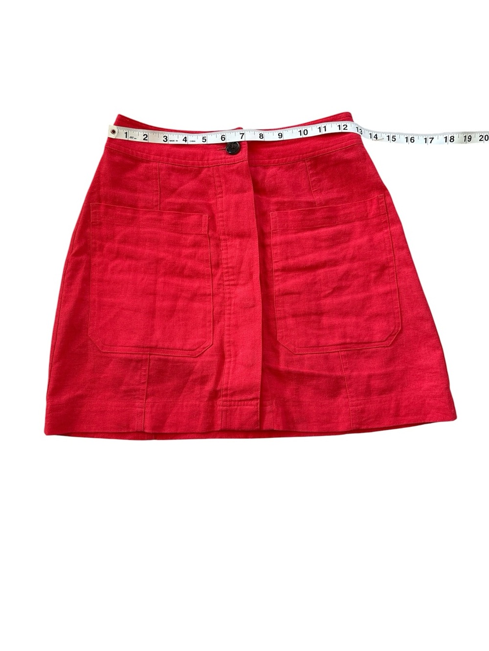 Banana Republic Pink A-Line Linen Blend Mini Skirt - 0 - Picture 7 of 8